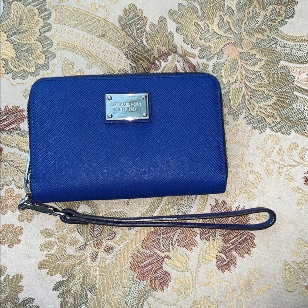 Royal Blue Michael Kors Wristlet / Wallet